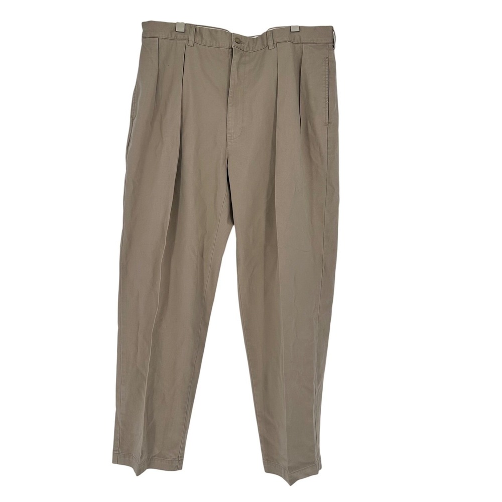 Vintage Polo Ralph Lauren Andrew Pants Chinos Men 42X32 90s Cotton Pleated Khaki